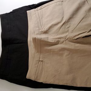 2 pairs cropped pants. Comfy, stretchy fabric.